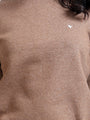 Amswan Women'S Brown Solid Sweatshirt