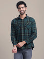 Premium Cotton Dark Green Plaid Flannel Shirt
