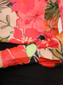 Women'S Luxury Satin Multicolour Long Length Curved Hem Digital Print Shirt