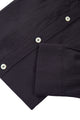 Amswan Premium Men'S Black Crinkle Cotton Shirt - Mandarin Collar, Long Sleeves