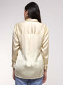 Women'S Premium Buff Drop Shoulder Oversized Satin Shirt