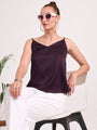 Women's European Satin V-Neck Sleeveless Top