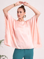 Women's European Satin Solid Baturing Sleeve Crepe