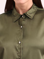 Women's Short Sleeve European Satin Shirt