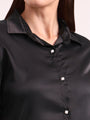 Women's Short Sleeve European Satin Shirt