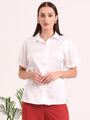 Women's Short Sleeve European Satin Shirt