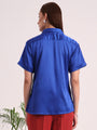 Women's Short Sleeve European Satin Shirt