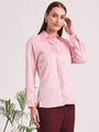 Tailored Fit European Satin Shirt With Pleated Placket