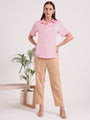 Women's Short Sleeve European Satin Shirt