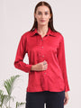 Tailored Fit European Satin Shirt With Pleated Placket