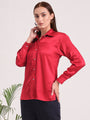 Tailored Fit European Satin Shirt With Pleated Placket