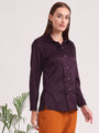 Tailored Fit European Satin Shirt With Pleated Placket
