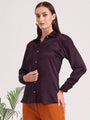 Tailored Fit European Satin Shirt With Pleated Placket