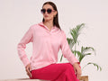 Women's European Satin Spread Collar Shirt