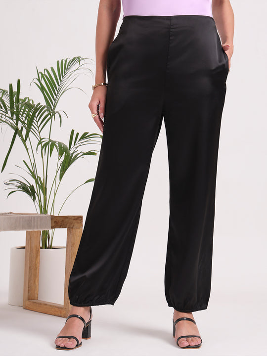 Women's European Satin Loose Fit Trouser
