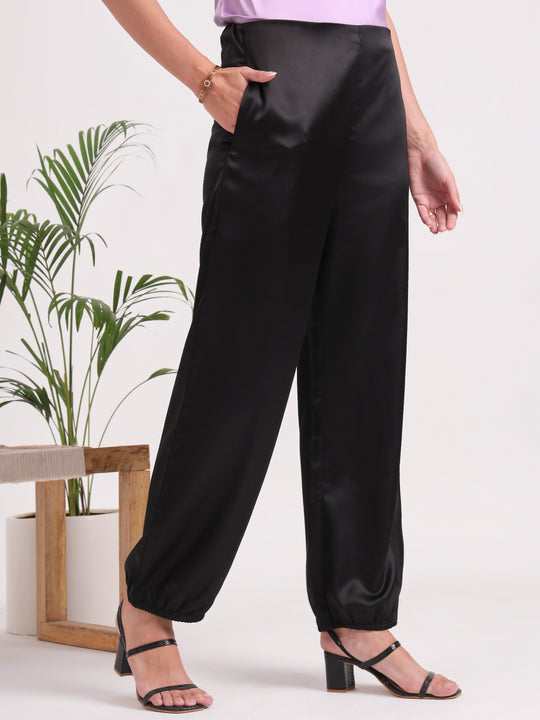 Women's European Satin Loose Fit Trouser