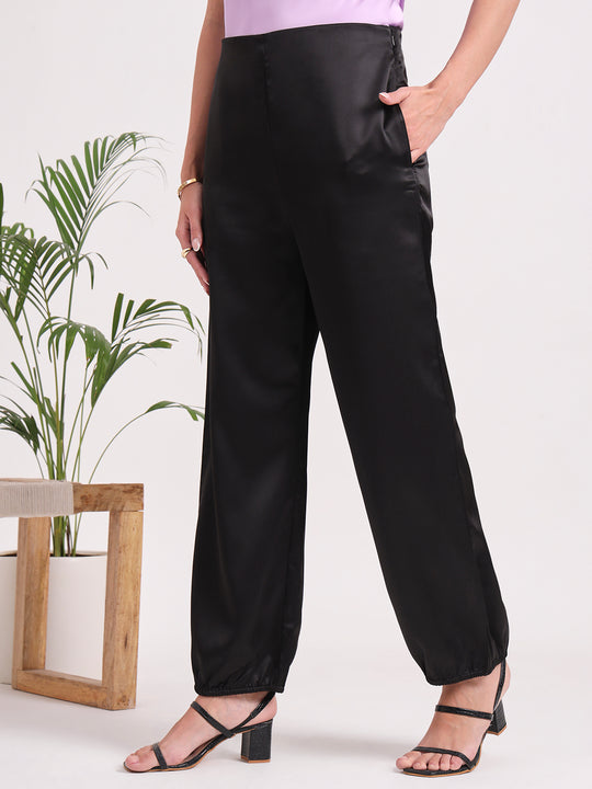 Women's European Satin Loose Fit Trouser