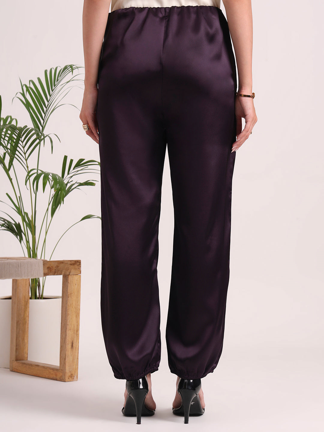 Women's European Satin Loose Fit Trouser