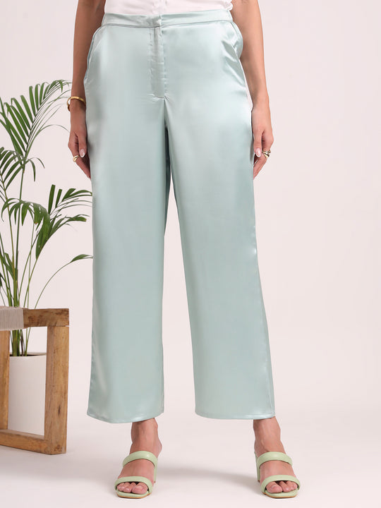 Women's European Satin Loose Fit Trouser