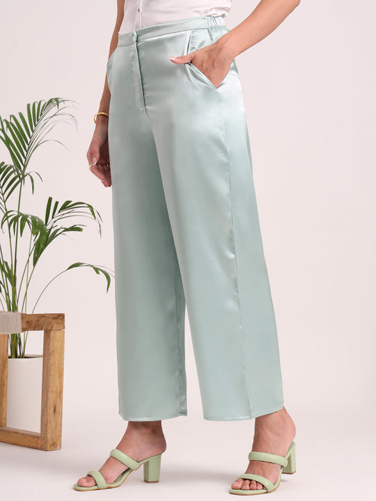 Women's European Satin Loose Fit Trouser