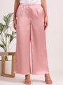 Women's European Satin Flared Pleated Trouser