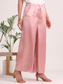 Women's European Satin Flared Pleated Trouser