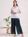 Women'S European Satin Regular Fit Flared Trouser
