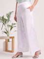Women'S European Satin Regular Fit Flared Trouser