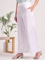 Women'S European Satin Regular Fit Flared Trouser