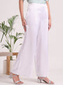 Women'S European Satin Regular Fit Flared Trouser