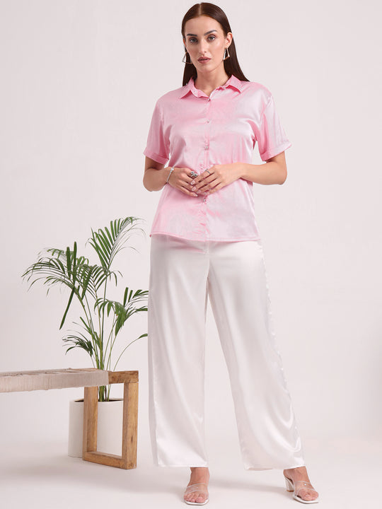 Women's European Satin Loose Fit Trouser