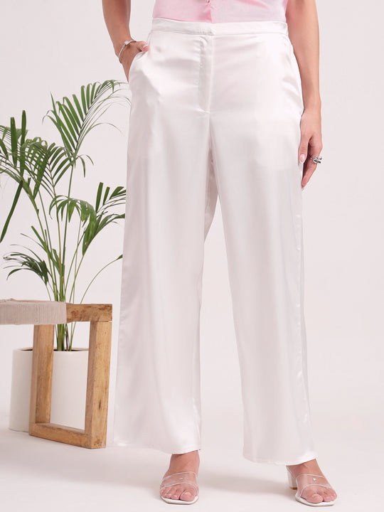 Women's European Satin Loose Fit Trouser