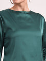 Women's European Satin Bishop Sleeves Top