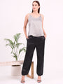 Women's European Satin V-Neck Sleeveless Top