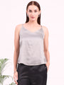Women's European Satin V-Neck Sleeveless Top
