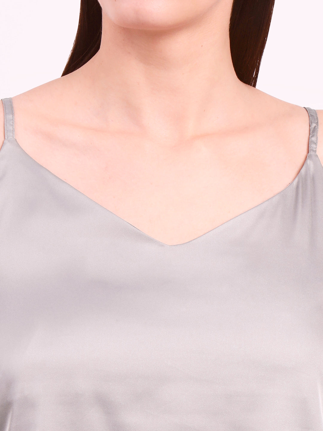 Women's European Satin V-Neck Sleeveless Top