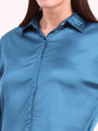 Women'S European Satin A Symetrical Shirt Top