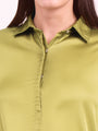 Women'S European Satin A Symetrical Shirt Top