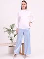 Women's European Satin Bishop Sleeves Top