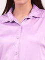 Women's Short Sleeve European Satin Shirt