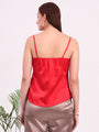 Women's European Satin V-Neck Sleeveless Top