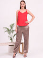 Women's European Satin V-Neck Sleeveless Top