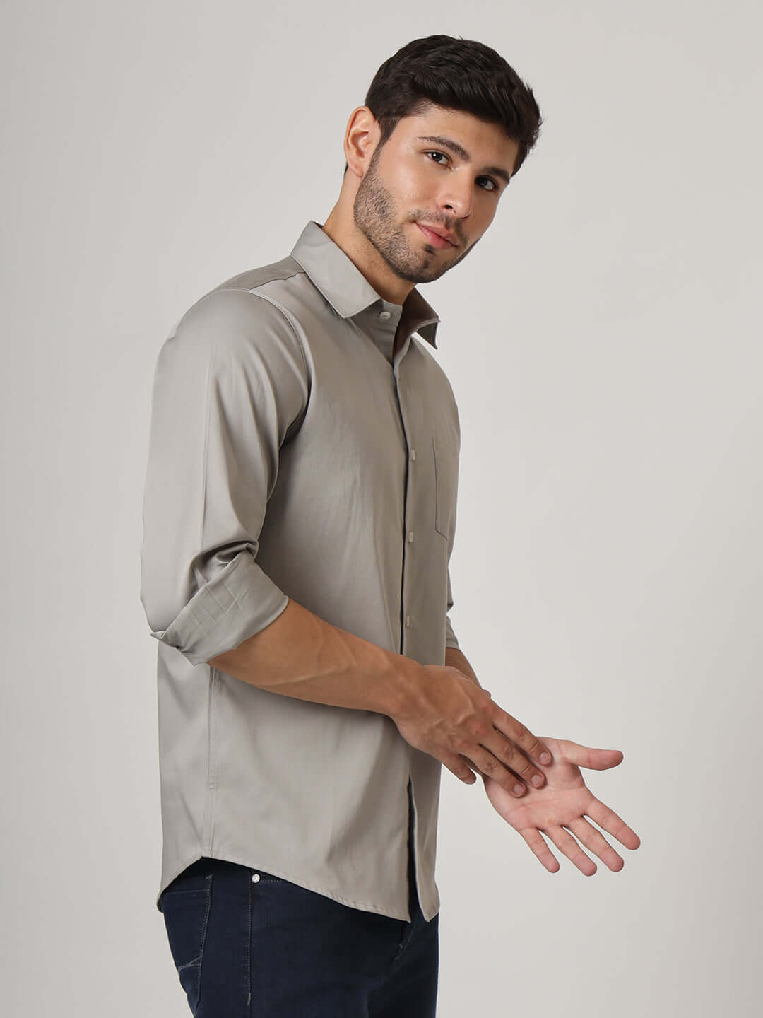 Premium Cotton Satin Shirt