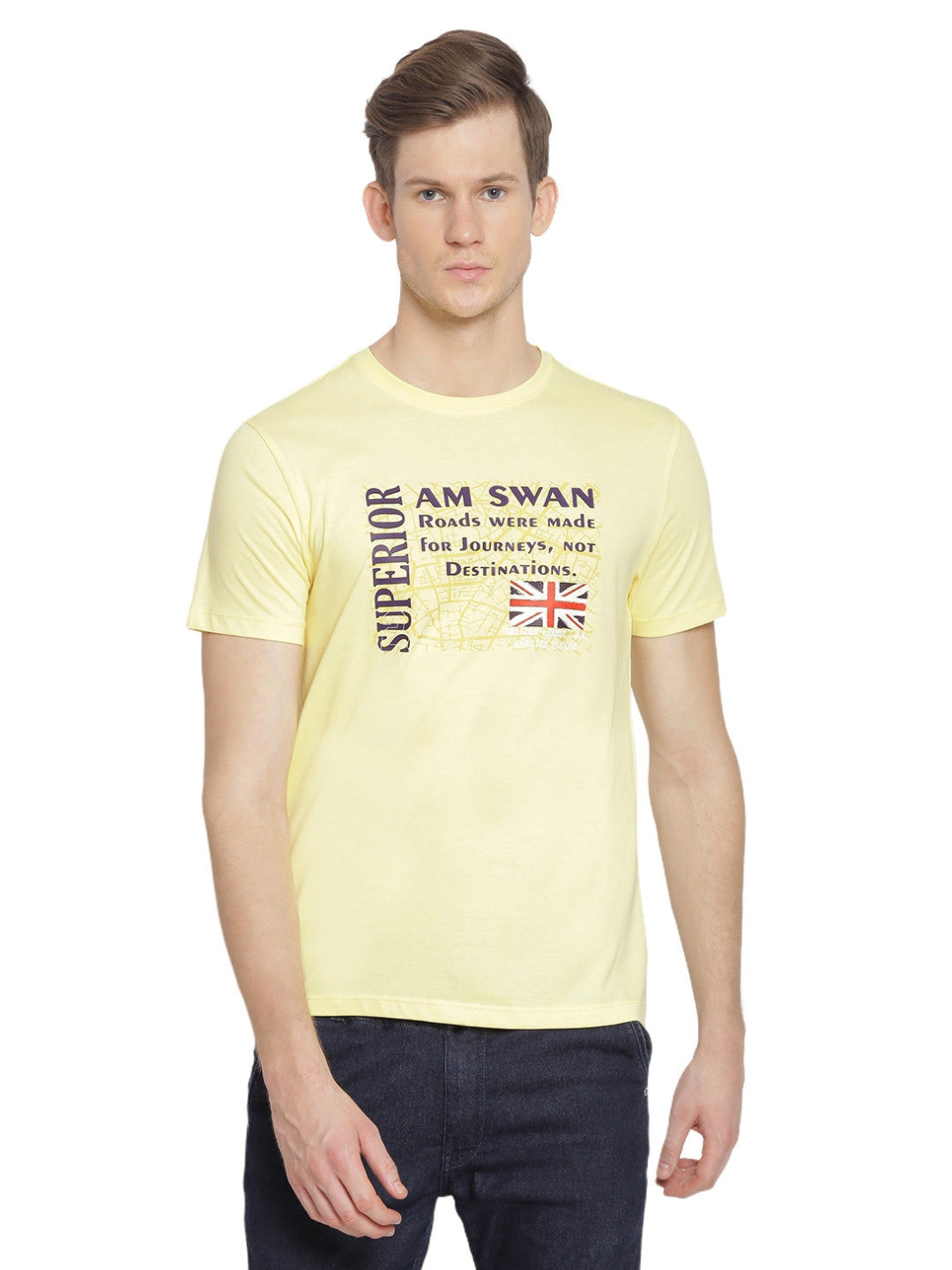 MENS PREMIUM COTTON PRINTED HALF SLEEVE CREW NECK T-SHIRTS