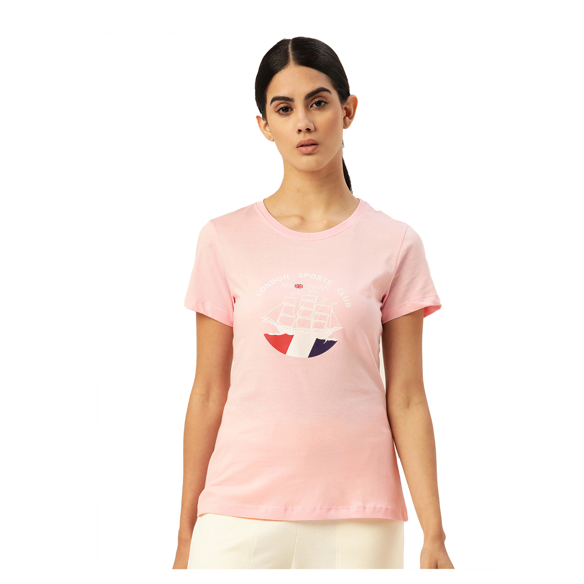 Women'S Premium Cotton Printed Half Sleeve T-Shirts