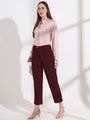 Summer Satin Orchid Pink Mandarin Collar Shirt