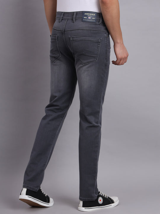 Charcoal Wash Denim Jeans For Men