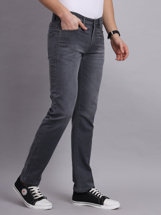 Charcoal Wash Denim Jeans For Men