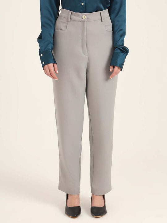 Women'S Luxury Banana Crepe Carbon C Pant