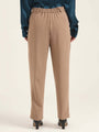 Women'S Luxury Banana Crepe Dark Beige C Pant